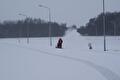 Sneeuwvrij maken van de ijsbaan 21 Januari 2013