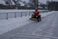 Sneeuwvrij maken van de ijsbaan 21 Januari 2013