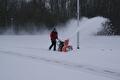 Sneeuwvrij maken van de ijsbaan 21 Januari 2013